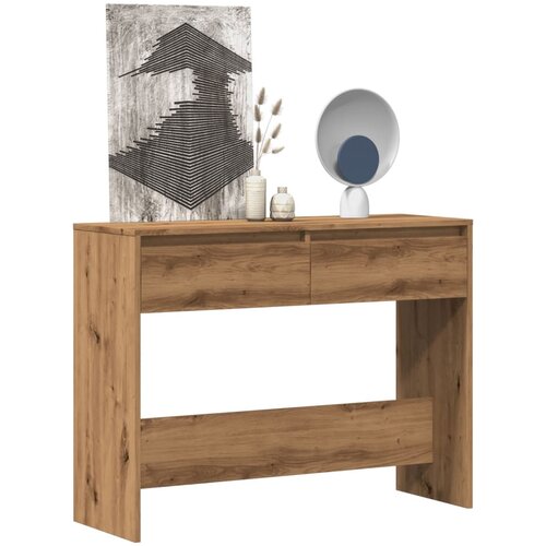 Maison Chic konzolna miza - miza ob steni artisan hrast 100x35x76,5 cm inženirski les, (21786593) Slike