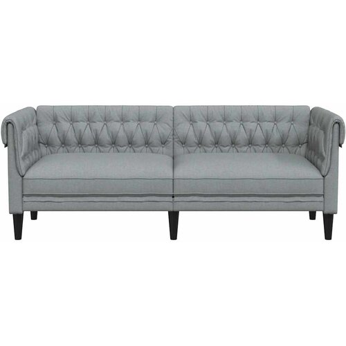  Trosjed Chesterfield svjetlosivi od tkanine Slike