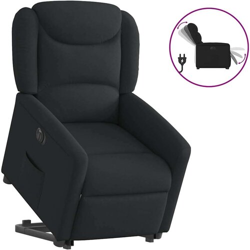 vidaXL Električni naslonjač na podizanje od tkanine crni Cijene