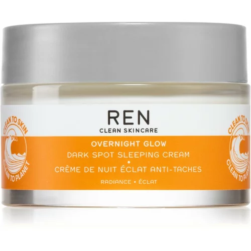 REN Clean Skincare radiance overnight glow nočna krema proti pigmentnim madežem 50 ml za ženske