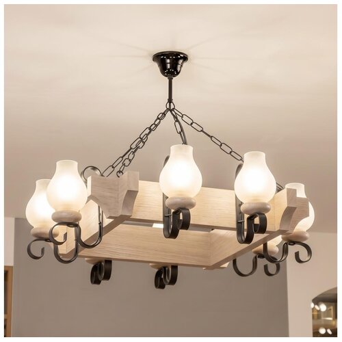 Brilagi Luster na lancu QUEEN 8xE14/40W/230V hrast Cene