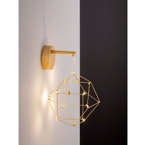 Nova Luce Aluminijasta LED stenska svetilka v zlati barvi Nebula &amp;ndash; Slike