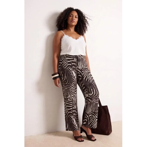 Trendyol Ženske pantalone TBBSS26AR00041, Crno-bele Cene
