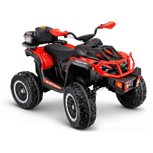 Lean Toys Otro&amp;scaron;ki &amp;scaron;tirikolesnik na akumulator XW-08 4x45W 12V RDEČA do 5 leta starosti Slike