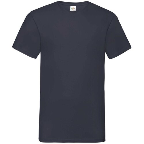 Fruit Of The Loom Granatowa koszulka męska Valueweight V-Neck Slike