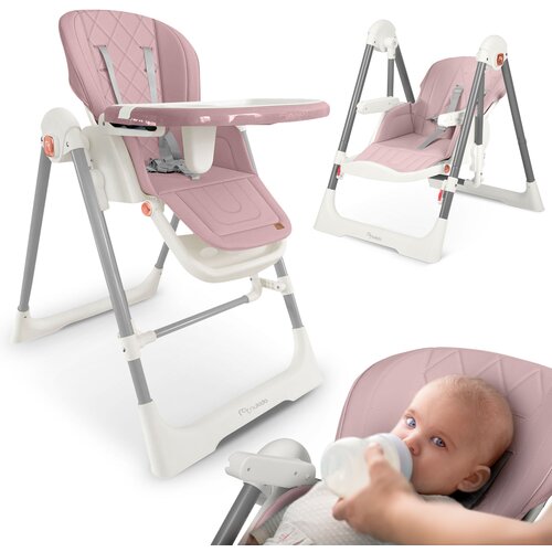 Nukido Elite 3-in-1 Highchair in Pink - Versatile Comfort for Your Baby, (21740229) Cene