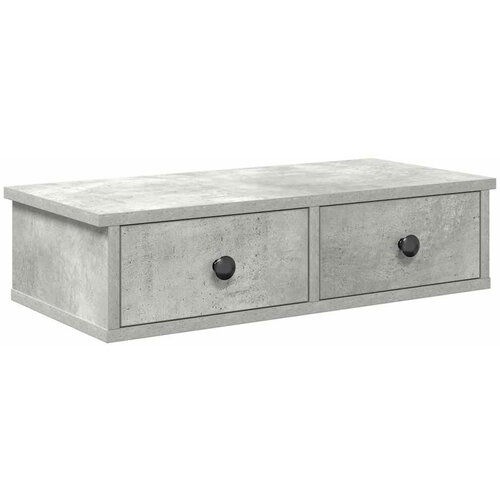Maison Chic Stenska polica - Viseča Polica s predali betonsko siv 60x28x15 cm inž. les, (21793602) Slike