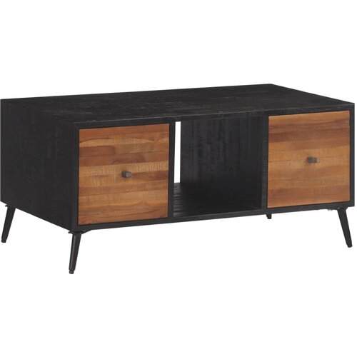  The Living Store Klubska mizica 90x50x41 cm trdna predelana tikovina - Klubska Mizica, (21502440) Slike