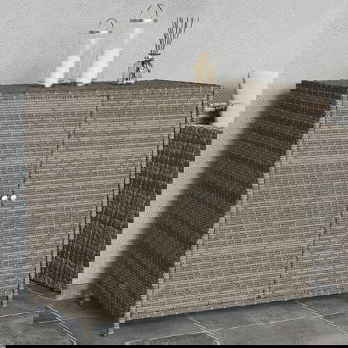 vidaXL Vrtna omara za shranjevanje siva 83x45x76 cm poli ratan Cene