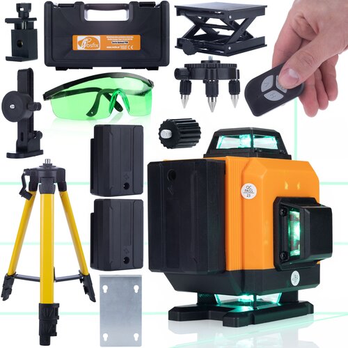 Rosfix ova laserska nivelirka orange tiger 16 linij ROT16L + 43-120CM stativ za ovo lasersko nivelirko s pokrovom + zelena zaščitna očala, (21739137) Cene