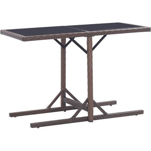  Vrtni stol smeđi 110 x 53 x 72 cm stakleni i poliratan Cene