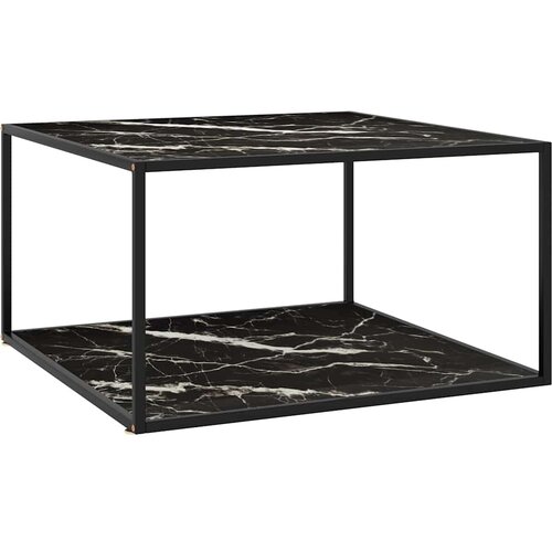 vidaXL Stolić za kavu crni s crnim mramornim staklom 90 x 90 x 50 cm Cijene
