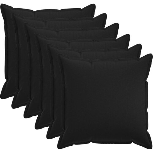  Presvlaka za jastuk 6 pcs HOUTEN Crna 60 x 60 cm Umjetni lan Cijene
