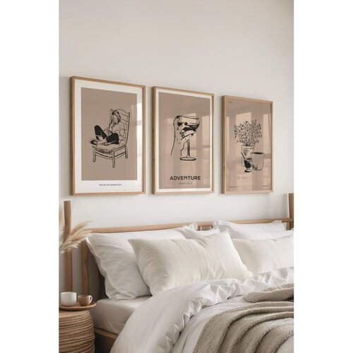 WALLXPERT Ç-300524 - 3040 set dekorativnih slika u više boja (3 komada) Cene