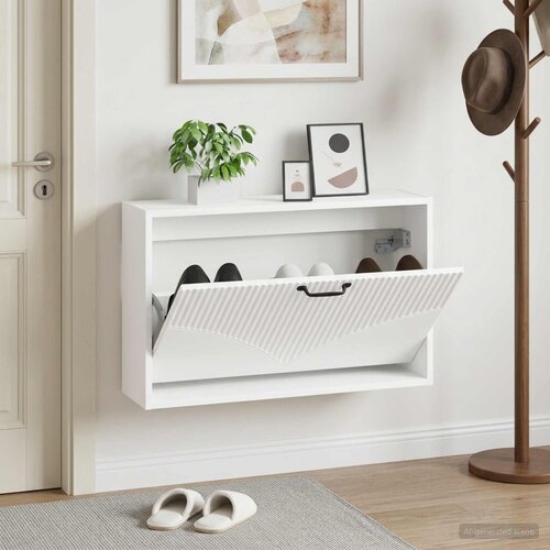  Ormar za cipele na zidu HOORN 71 x 17 x 43 cm Konstruirano drvo Slike