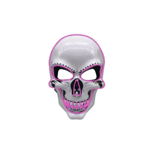 Smania LED maska za Noć vještica - Skull Pink