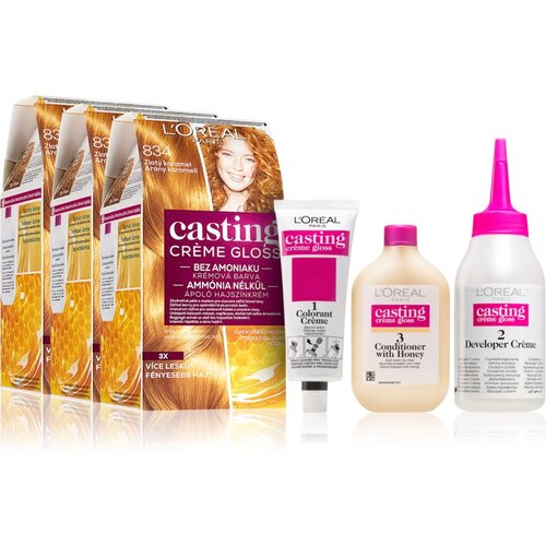 L´Oréal Paris Casting Crème Gloss barva za lase 834 Light Copper Gold Blonde (ugodno pakiranje) Cene