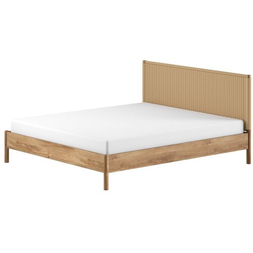 Vipack Zakonska postelja iz masivnega hrasta brez letvenega dna 180x200 cm v naravni barvi Olive Rope &ndash; Cene