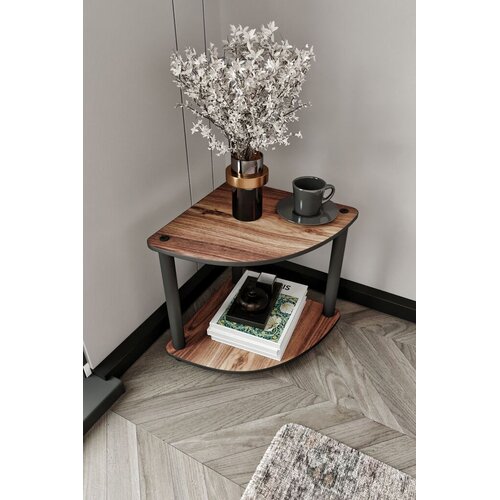 Hanah home Pomoćni stolić Tiers Corner, 34x38x34 cm, Boja oraha Slike