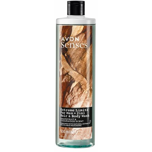 Avon Senses Extreme Limits kupka i šampon za njega 500ml Slike