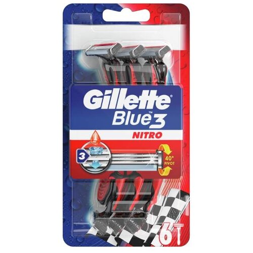 Gillette blue 3 Nitro brijači 6 kom Cene