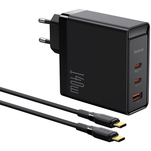 McDodo GaN 140W omrežni polnilec CH-2913 2x USB-C, USB-A (črn) Cene