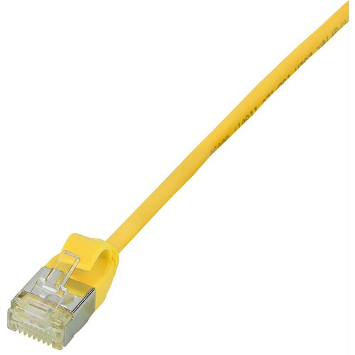 Logilink CQ9017S RJ45 omrežni kabel CAT6a U/FTP 0.3 m rumena izjemno tanek, ognjevaren, prilagodljiv, za&scaron;čita iz folije, brez halogena, z za&scaron;čitnim za, (20416832) Cene