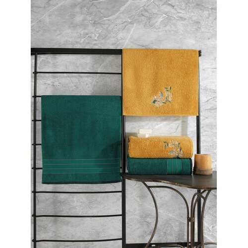 Lessentiel Maison Hammam Seti set ručnika, 4 komada, zelena i žuta Cene