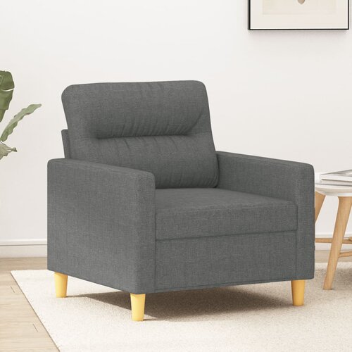  The Living Store Fotelj temno siv 60 cm blago - Fotelj, (21499515) Slike