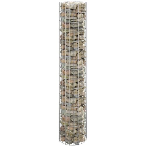 vidaXL Okrogla visoka greda gabion pocinkano jeklo Ø30x150 cm Cene