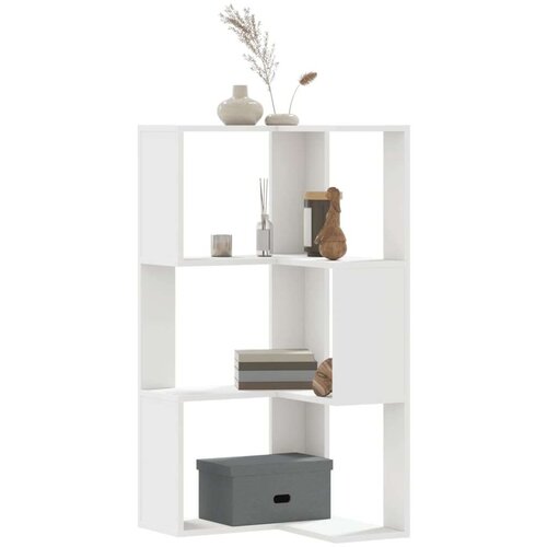  Kutni regal za knjige s 3 razine bijeli 50 x 50 x 102 cm drveni Cijene
