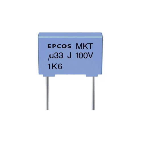 TDK MKT-folijski kondenzator, radijalno ožičen 2.2 &amp;micro;F 63 V/DC 10 % 7.5 mm (D x &amp;Scaron; x V) 10 x 6 x 12 mm Epcos B32520-C225-K 1 kos Slike