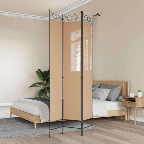  3-panelni pregradni zid Bež 120 x 220 cm Tkanina - Bež 120 x 220 cm Cene