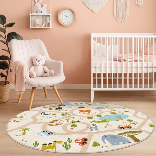 Mila Home Pralna otro&amp;scaron;ka igralna preproga &amp;oslash;100 cm Savana Ride &amp;ndash; Slike