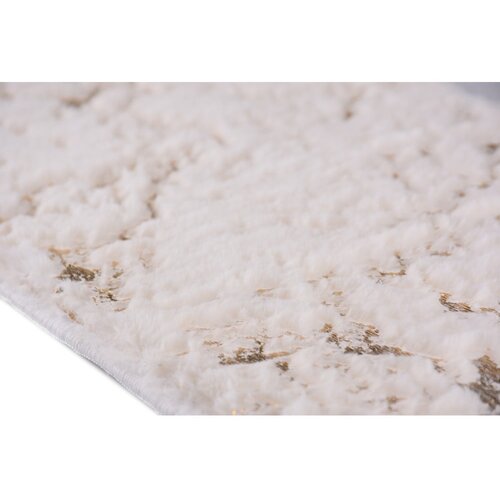 Vitaus Kremno beli/v zlati barvi bombažni komplet preprog za stopnice 16 ks 25x65 cm Simli Altin &amp;ndash; Slike