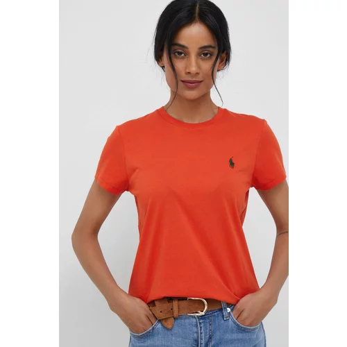 Polo Ralph Lauren Pamučna majica boja: narančasta