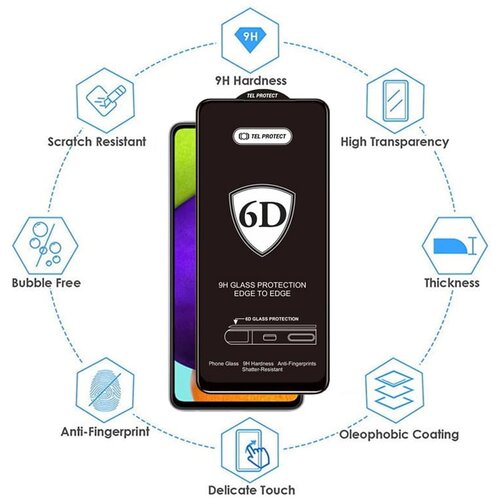Tel Protect Full Glue 6D kaljeno staklo za SAMSUNG GALAXY A27 5G Slike