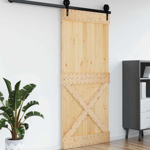  Vrata NARVIK Naravna 100 x 210 cm Masiven borov les, (5000215466) Cene