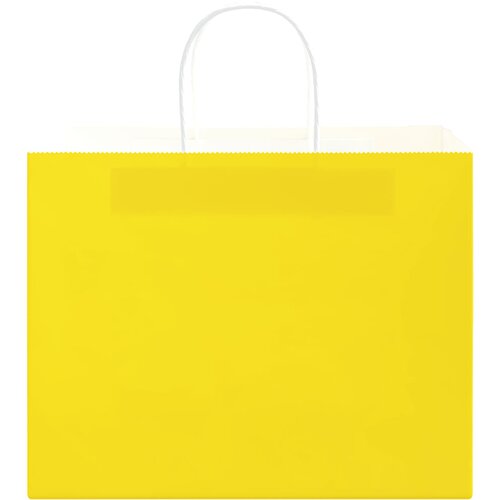  Papirnate vrećice 250 kom s ručkama žute 32x22x24 cm Slike