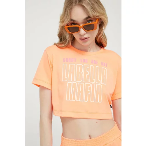 LaBellaMafia Kratka majica ženski, oranžna barva