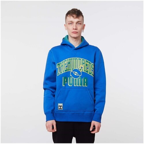 Puma Puloverji X The Hundreds Hoodie Modra Cene
