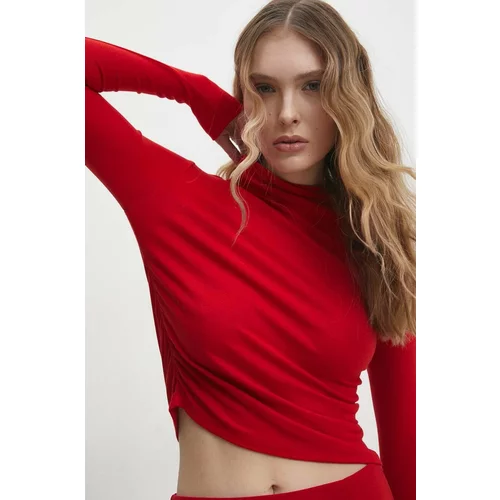 Answear Lab Majica ženska, rdeča barva
