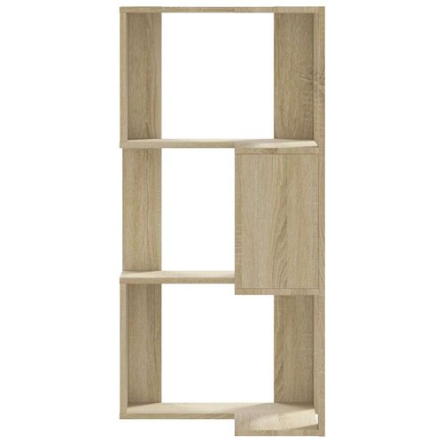 vidaXL Kutni regal za knjige 3 razine boja hrasta 50x50x102 cm drveni Cijene