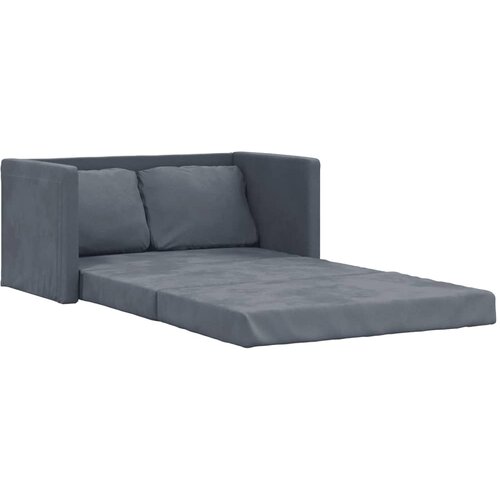 Maison Chic Talni Raztegljiv kavč - Raztegljivi divan 2 v 1 temno siv 122x204x55 cm žamet, (21729163) Cene