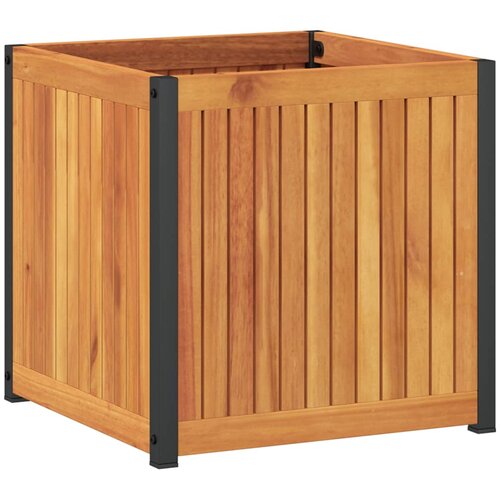  Vrtna sadilica 45 x 45 x 44 cm masivno bagremovo drvo i čelik Slike