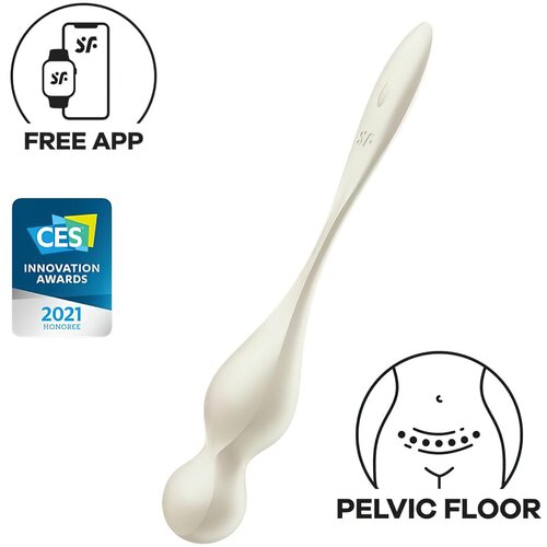 Satisfyer Love Birds 1 - pametna, vibracijska gejša krogla (bela) Cene