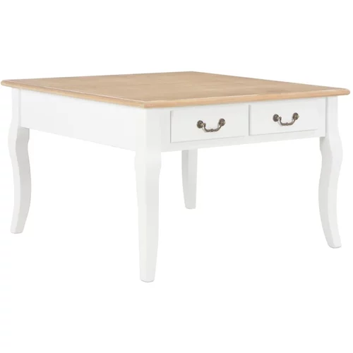  Klubska mizica iz lesa 80x80x50 cm bela