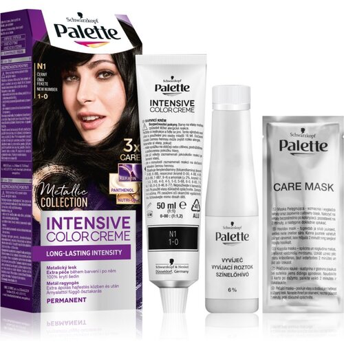 Schwarzkopf Palette Intensive Color Creme permanentna barva za lase odtenek 1-0 N1 Black Cene