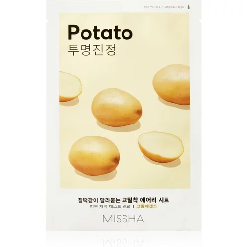 MISSHA Airy Fit Potato gladilna maska iz platna za osvetlitev kože 19 g
