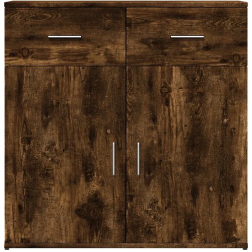  Komoda boja dimljenog hrasta 79x38x80 cm konstruirano drvo Slike